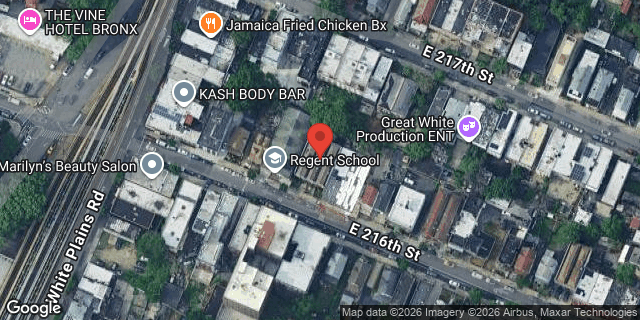 Aerial map of 723 EAST 216 STREET, Bronx