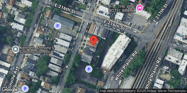 Aerial map of 3678 WILLETT AVENUE, Bronx