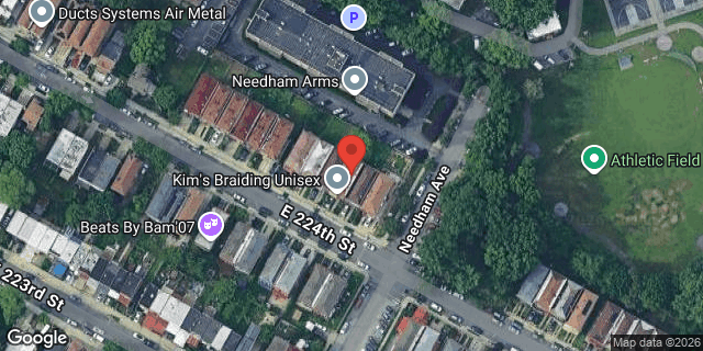 Aerial map of 1281 EAST 224 STREET, Bronx