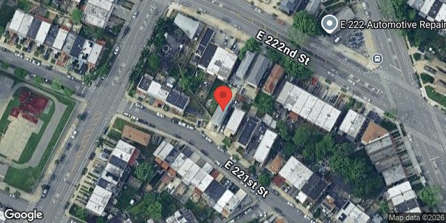 Aerial map of 1123 EAST 221 STREET, Bronx