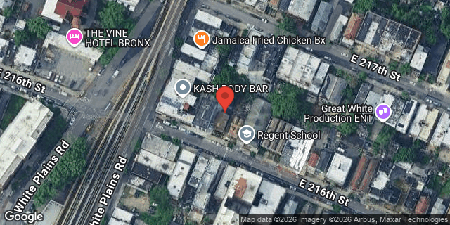Aerial map of 711 EAST 216 STREET, Bronx
