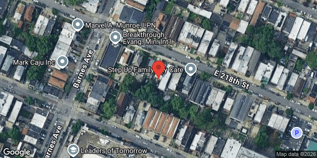 Aerial map of 818 EAST 218 STREET, Bronx