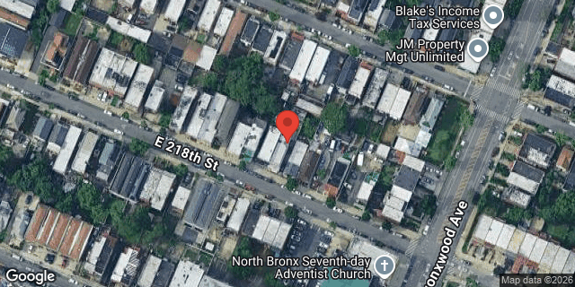 Aerial map of 853 EAST 218 STREET, Bronx