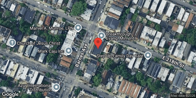 Aerial map of 800 EAST 218 STREET, Bronx