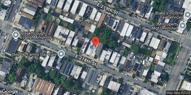 Aerial map of 843 EAST 218 STREET, Bronx