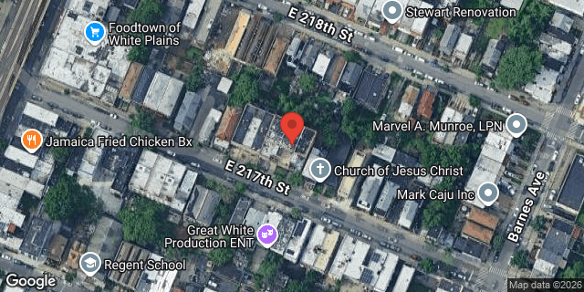 Aerial map of 743 EAST 217 STREET, Bronx