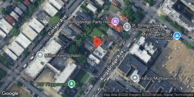 Aerial map of 3227 KINGSBRIDGE AVENUE, Bronx