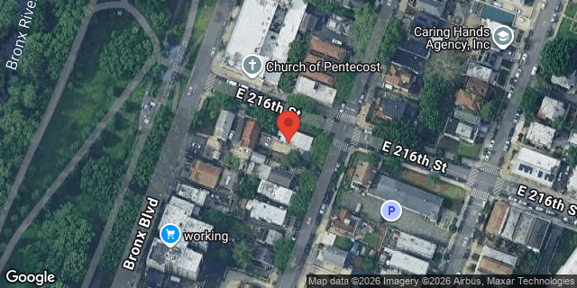 Aerial map of 3679 OLINVILLE AVENUE, Bronx