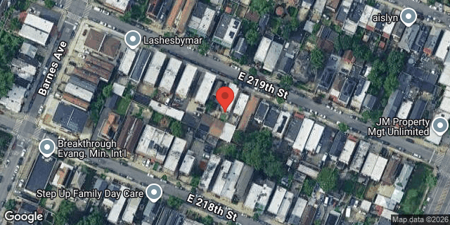 Aerial map of 832 EAST 219 STREET, Bronx