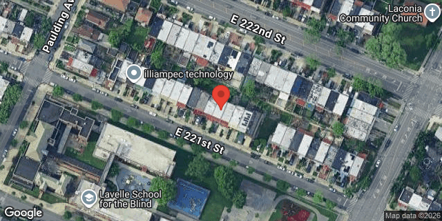 Aerial map of 1035 EAST 221 STREET, Bronx
