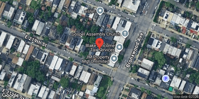 Aerial map of 869 EAST 219 STREET, Bronx