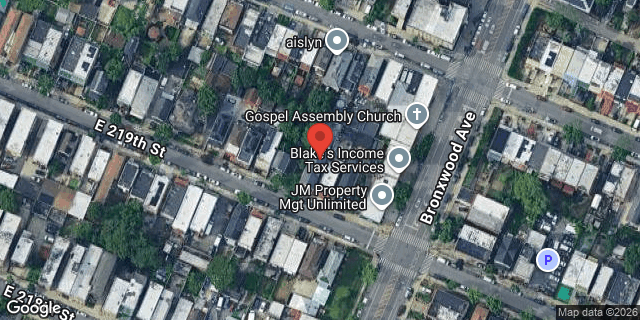 Aerial map of 867 EAST 219 STREET, Bronx