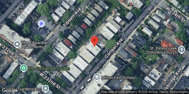 Aerial map of 3231 CORLEAR AVENUE, Bronx