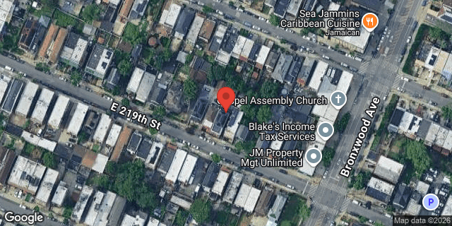 Aerial map of 853 EAST 219 STREET, Bronx