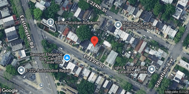 Aerial map of 1155 EAST 223 STREET, Bronx