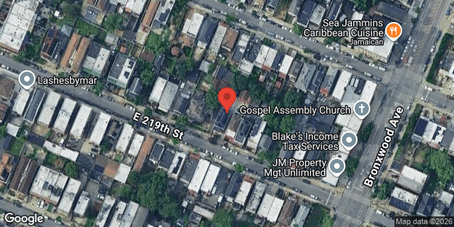 Aerial map of 849 EAST 219 STREET, Bronx