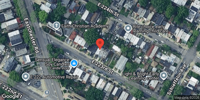 Aerial map of 1153B EAST 223 STREET, Bronx