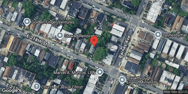 Aerial map of 767 EAST 218 STREET, Bronx