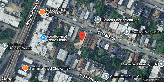 Aerial map of 724 EAST 218 STREET, Bronx