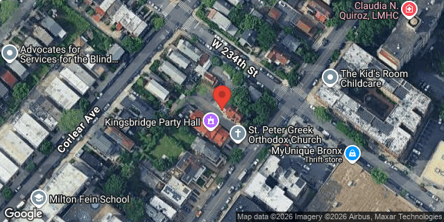 Aerial map of 3249 KINGSBRIDGE AVENUE, Bronx