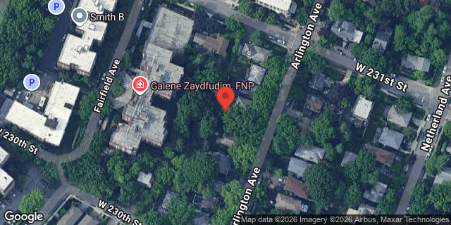 Aerial map of 3031 ARLINGTON AVENUE, Bronx