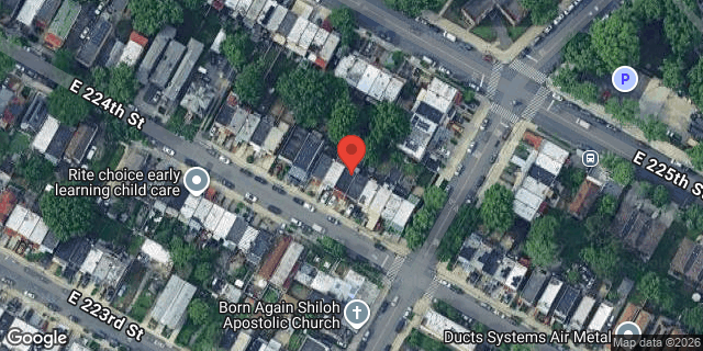 Aerial map of 1177 EAST 224 STREET, Bronx