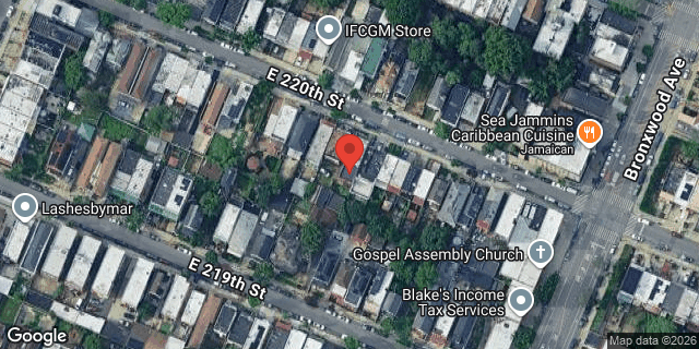 Aerial map of 846 EAST 220 STREET, Bronx