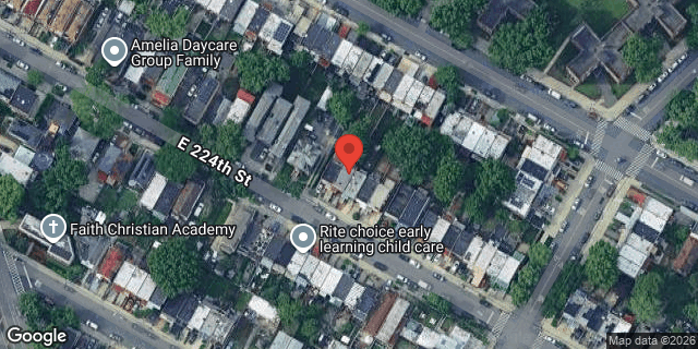 Aerial map of 1159 EAST 224 STREET, Bronx