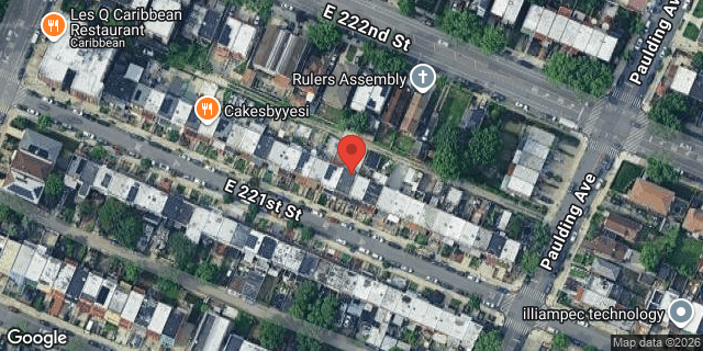Aerial map of 949 EAST 221 STREET, Bronx
