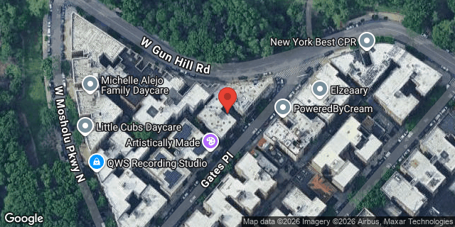 Aerial map of 3435 GATES PLACE, Bronx