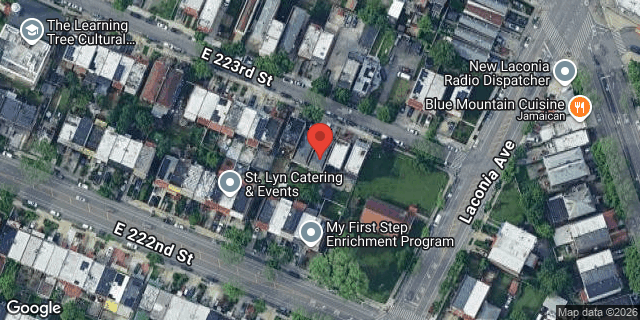 Aerial map of 1052 EAST 223 STREET, Bronx