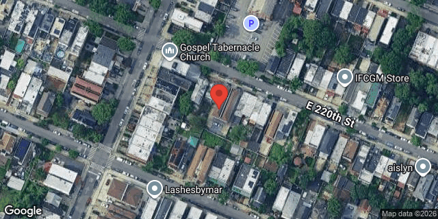 Aerial map of 816 EAST 220 STREET, Bronx