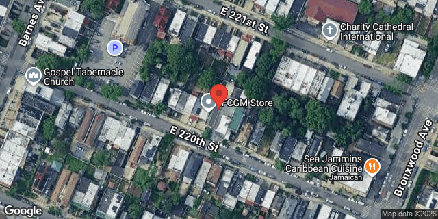 Aerial map of EAST 220 STREET, Bronx