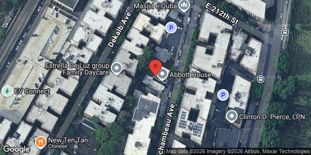 Aerial map of 3553 ROCHAMBEAU AVENUE, Bronx