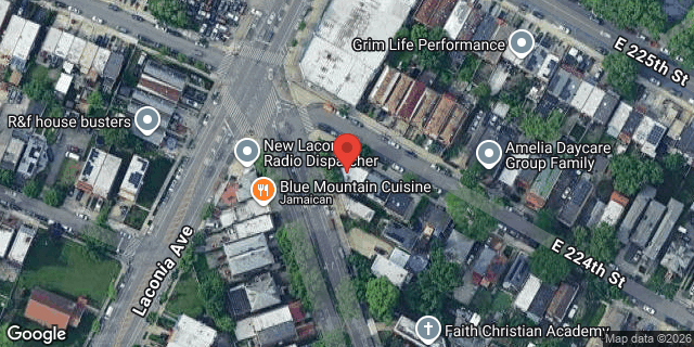 Aerial map of 1116 EAST 224 STREET, Bronx