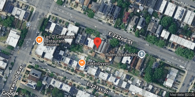 Aerial map of 922 EAST 222 STREET, Bronx
