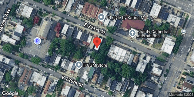 Aerial map of 844 EAST 221 STREET, Bronx