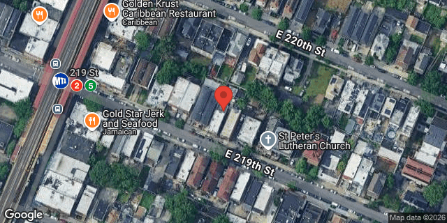 Aerial map of 729 EAST 219 STREET, Bronx
