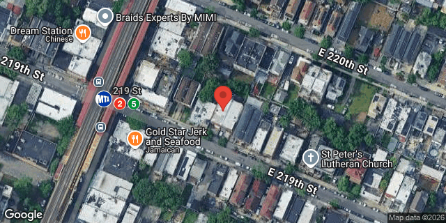 Aerial map of 721 EAST 219 STREET, Bronx
