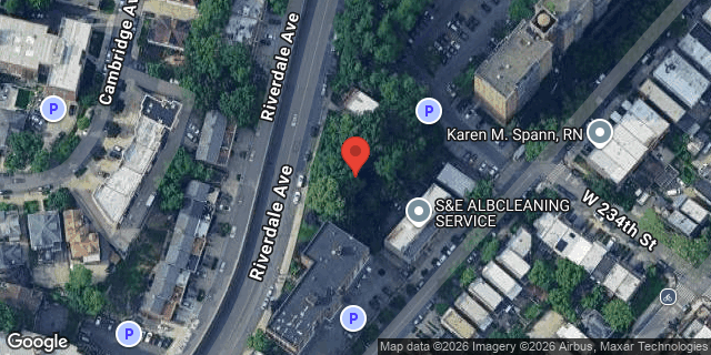 Aerial map of 3242 RIVERDALE AVENUE, Bronx