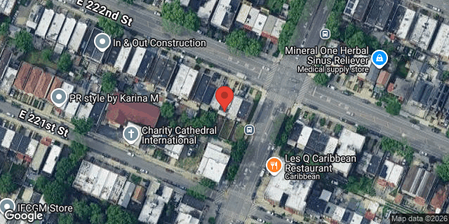 Aerial map of 864 EAST 222 STREET, Bronx