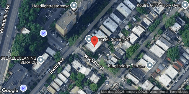 Aerial map of 3402 IRWIN AVENUE, Bronx