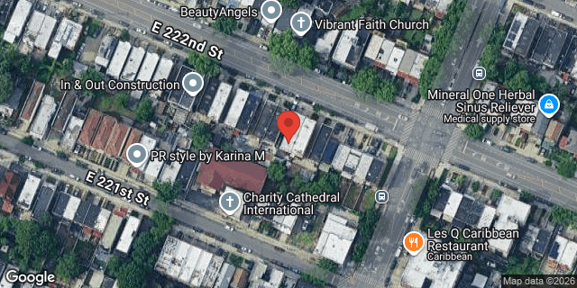 Aerial map of 854 EAST 222 STREET, Bronx