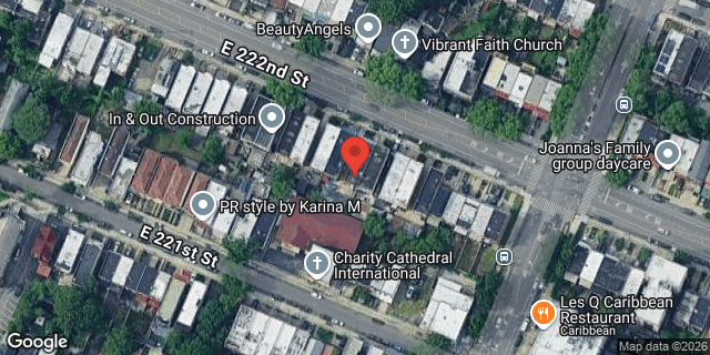 Aerial map of 850 EAST 222 STREET, Bronx
