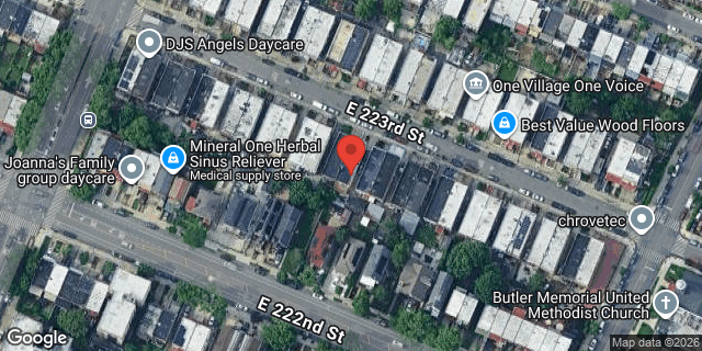 Aerial map of 932 EAST 223 STREET, Bronx