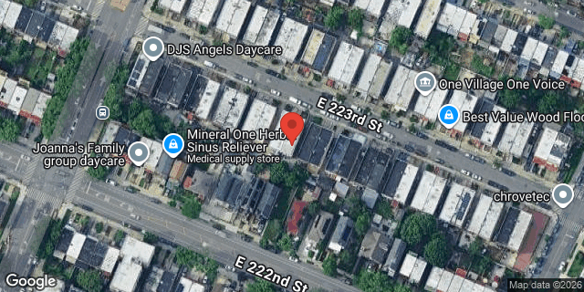 Aerial map of 928 EAST 223 STREET, Bronx