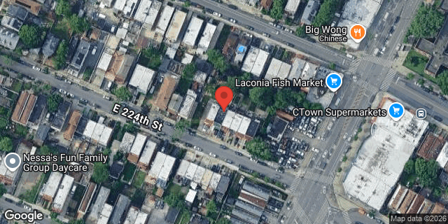 Aerial map of 1047 EAST 224 STREET, Bronx