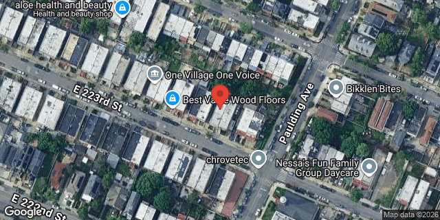 Aerial map of 961 EAST 223 STREET, Bronx