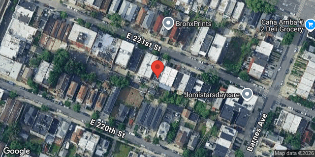 Aerial map of 740 EAST 221 STREET, Bronx