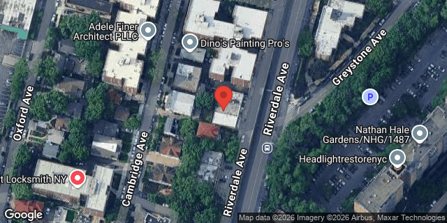 Aerial map of 3433 RIVERDALE AVENUE, Bronx